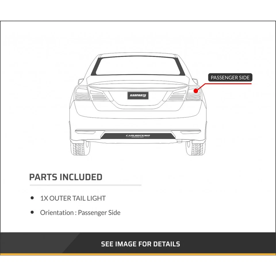 Conjunto de luces traseras lado del pasajero para BMW ActiveHybrid 3 2013-2015 | CAPA Foto 4 de 4