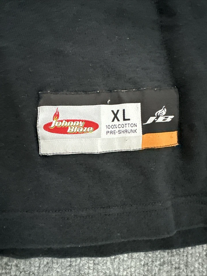 Camiseta De Colección Johnny Blaze Gráfica Llama Talla XL Manga Larga Foto 3 de 4