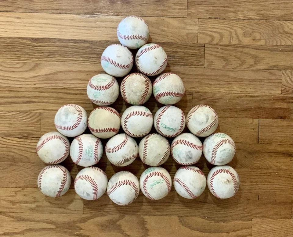 Diamond Bucket And 52 Random Practice Baseballs In Mixed Condition - Image 4 of 4