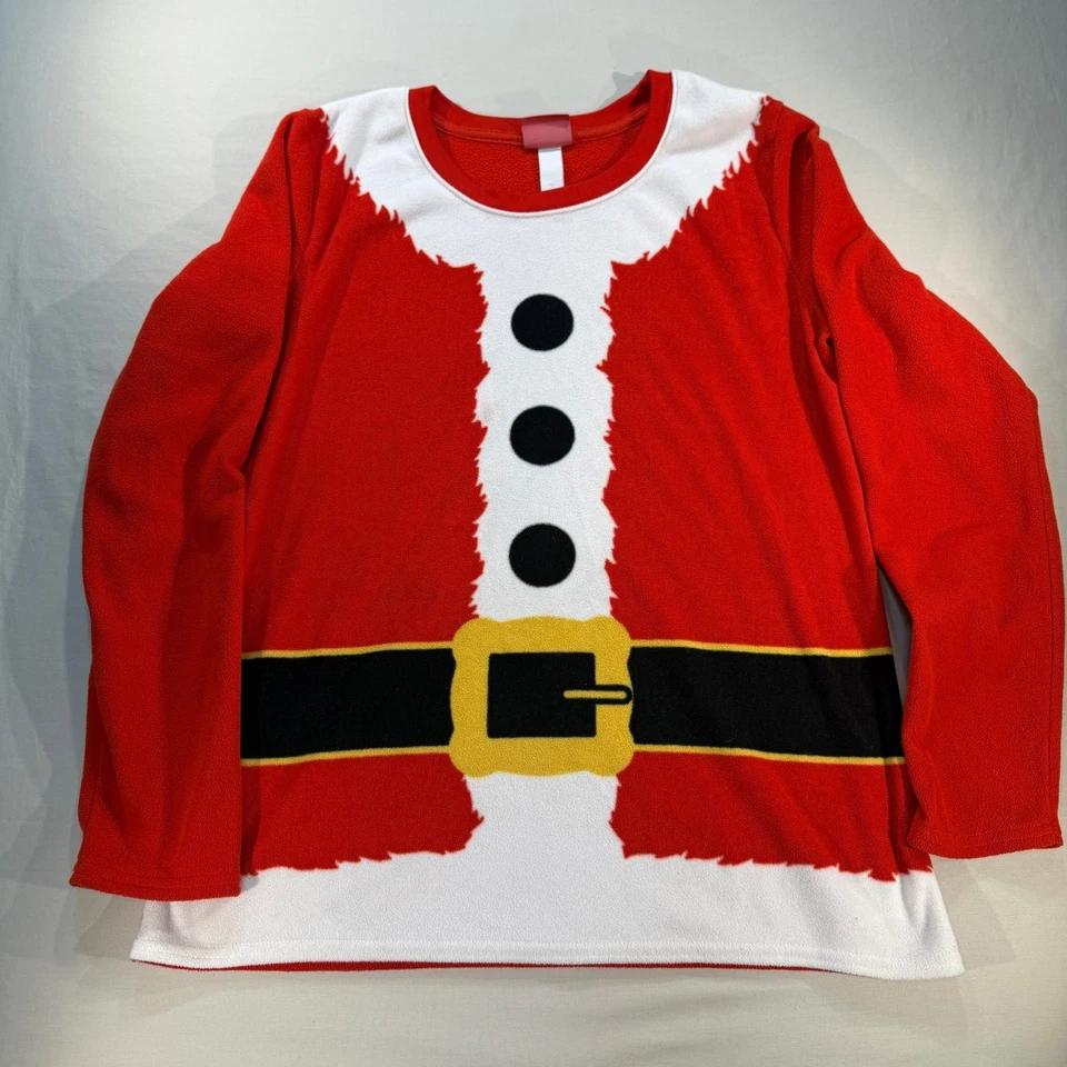 Conjunto de pijama polar Wondershop Santa rojo blanco negro dorado mediano Navidad pijamas Foto 2 de 4