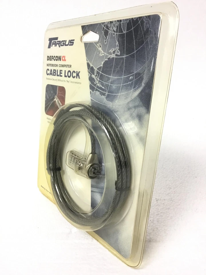 4x NEW Targus PA410U V3 Defcon CL Notebook Computer Cable Lock Galvanized Steel - Image 4 of 4