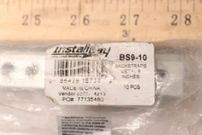 (10-Pk) Install Bay Back Strap Silver Metal 9" BS9-10
