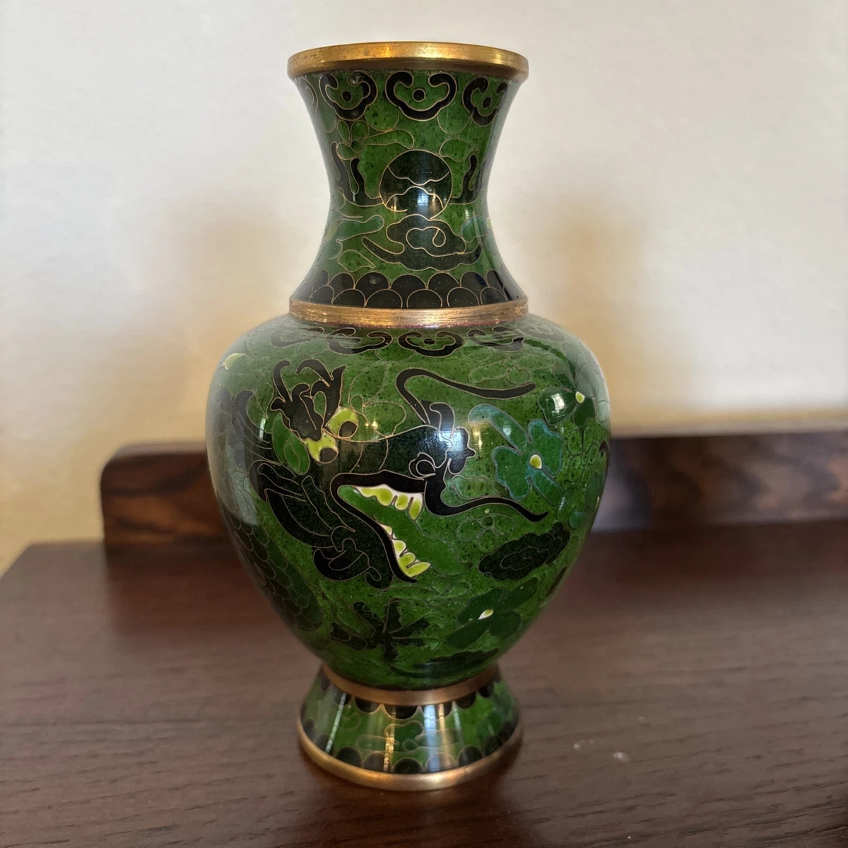 亚洲古董景泰蓝龙在中国古董花瓶| eBay