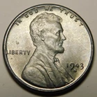 1943 S Lincoln Wheat Cent Penny BU    "Retained CUD- Actual Coin Pictured"