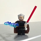 LEGO Star Wars Count Dooku Minifigure w/ Cloth Cape Red Lightsaber + Lightning