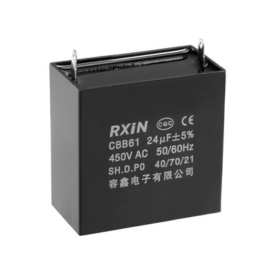 CBB61 450V AC 24uF-Kondensator mit Einlage aus metallisiertem Polypropylen