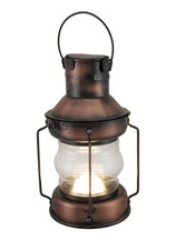 Scratch & Dent Rustic Battery Operated Antique Copper Finish Metal Lantern