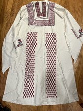 Palestinian handmade100 embroidered thobe Arabic Dress- embroidery