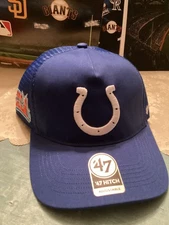 47 Hitch Indianapolis Colts Super Bowl XLI Patch Adjustable Cap Hat Blue