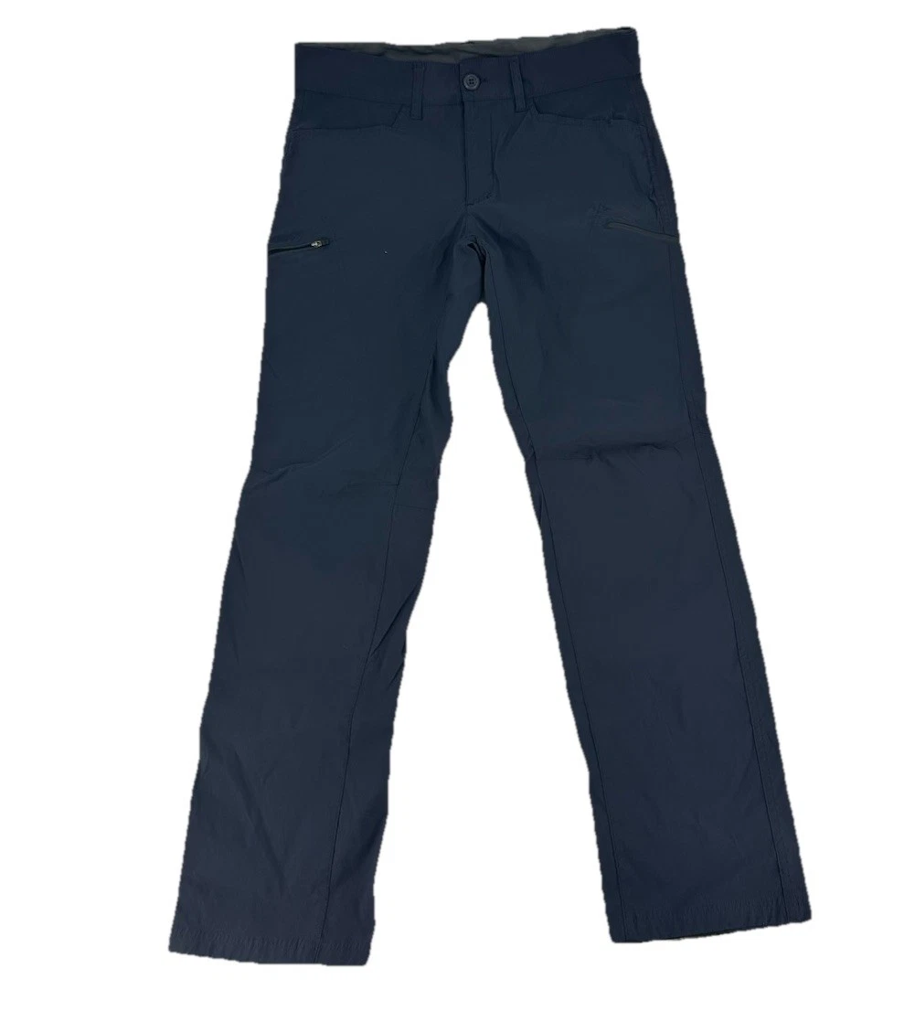 Eddie Bauer Men 32x32 Outdoors Navy Blue Pants Lightweight Zip Pocket PR18