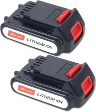 2-Pack 20V 4.0Ah Lithium Battery for Black and Decker 20 Volt MAX Replacement Ba