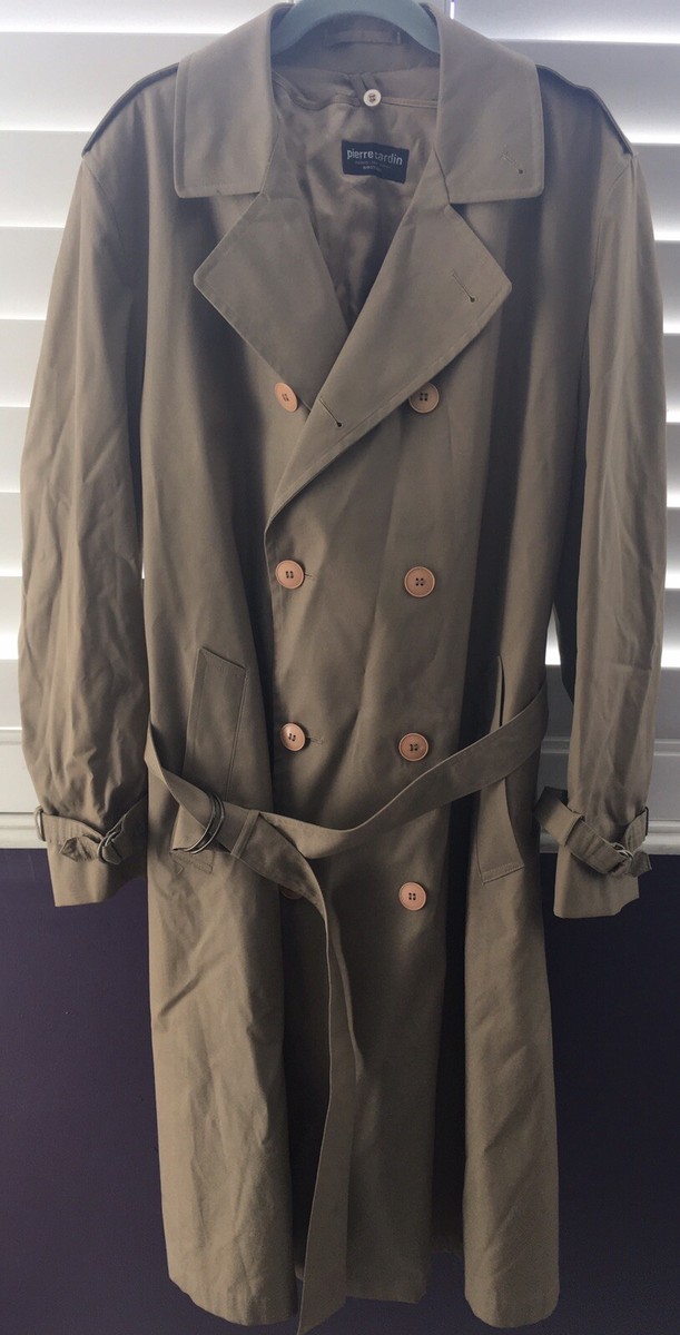 PIERRE CARDIN BOUTIQUE TRENCH COAT- SZ L 42 KHAKI - UNISEX PIERRE CARDIN BOUTIQUE TRENCH COAT- SZ L 42 KHAKI - UNISEX