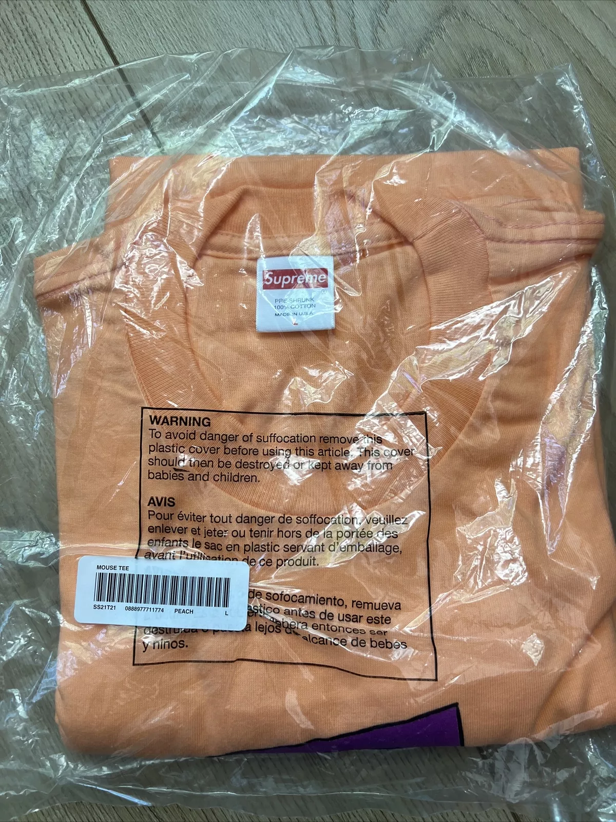 T shirt Supreme Mouse SS21 Peach pour homme grand client L Sean