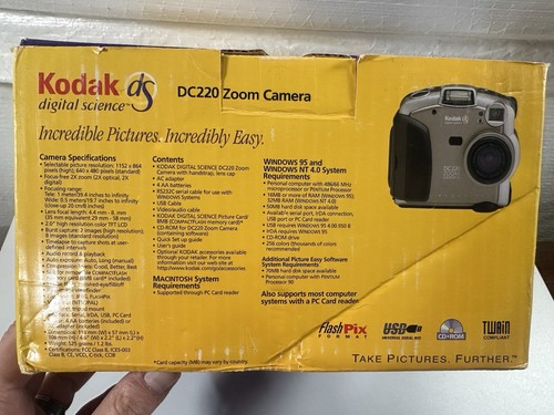 Kodak DC220 Zoom Camera Tested and Works Software And SD Card Included - Picture 8 of 9