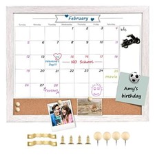 Magnetic Dry Erase Board and Bulletin Board Combination for Wall Decor, 17"x13"