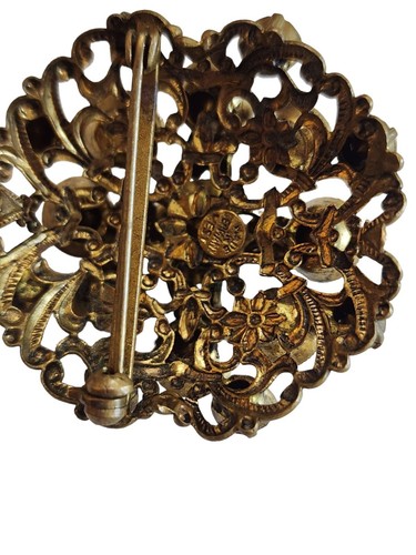 Vintage signierte West Germany Strass Brosche (A1736) - Bild 2 von 4