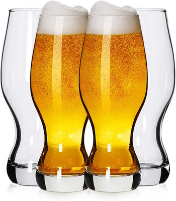 IPA Beer Glasses(Set of 4),16 Oz Pilsner Beer Glasses,Craft Beer Bar Glasses,Lea