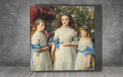 John Everett Millais Schwestern LEINWAND GEMÄLDE KUNSTDRUCK WANDPOSTER 2134