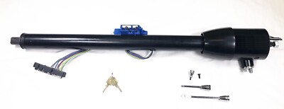 1967 1968 1969 Chevy Camaro 32'' Black Tilt Steering Column KEYED Floor Shift 