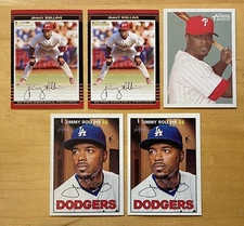 Jimmy Rollins Lot Of 5 Mixed Brand 2002-2016 NM
