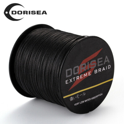 Dorisea Black Braided Fishing Line Power PE 100m 300m 500m 1000m 2000m 6lb~500lb