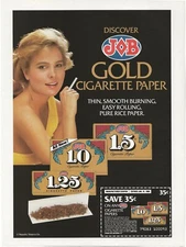 Vintage Print Ad JOB Gold Cigarette Paper  - July 1988 10.75"x8.25"