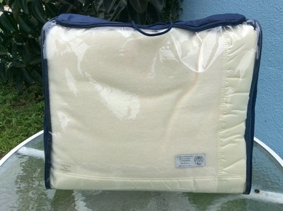 Queen Northstar Woolen Blanket by John Atkinson Wool White, Made in England