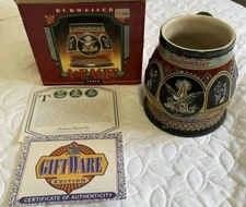 1994 Anheuser Busch Budweiser Historical A & Eagle Series Stein/Excellent