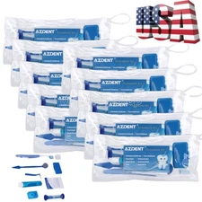 10X AZDENT Dental Ortho Brush Floss Thread Kit Teeth Oral Cleaning Care Blue