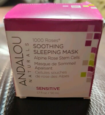 Andalou 1000 roses soothing sleeping mask sensitive 1.7oz Box a little dented 