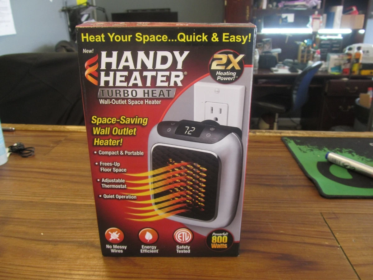 Handy Heater Turbo Heat, 800 Watt Wall Outlet Heater New 735541068218 | eBay