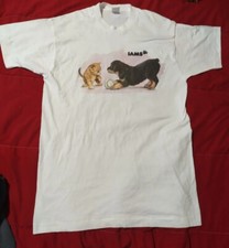 vintage iams single stitch tshirt L womens Made In Usa