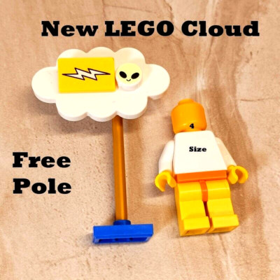 New LEGO Weather Cloud Alien Hiding Pole Printed Lightning Bolt Climate Fun
