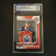 2015-16 UD NATIONAL HOCKEY CONNOR MCDAVID CAN16 MEMORABLE MOMENTS ISA 10 GEM MT