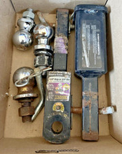Lot Of Trailor Hitch Parts Balls Connectors Etc. See Below Details Towing