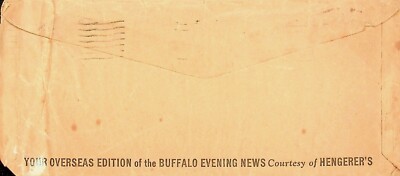 1941 Buffalo Evening News Envelope Used to Send Paper To Serviceman - E11-C