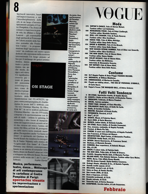 Vogue Italia Fashion Magazine February 2000 Steven Meisel