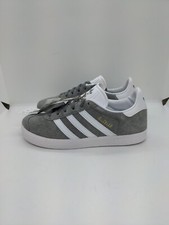 New Adidas Gazelle Children's Sneakers Grey/White Sz 1.5