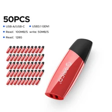ORICO 50PCS USB 3.0 Flash Drive 128GB Memory Stick 100 MB/s USB Drive