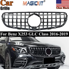 Fit For Mercedes Benz W253 X253 2016-2019 GLC300 GLC43 Front Grille Gloss Black