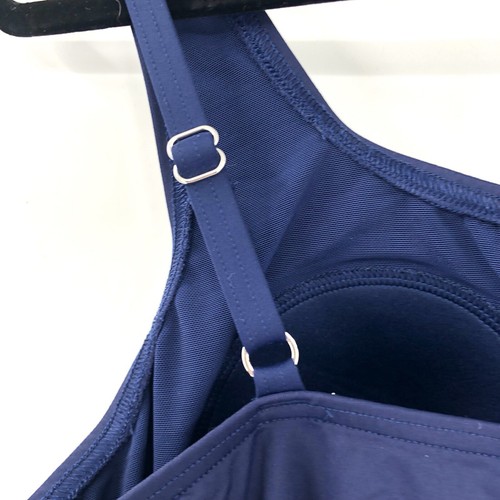 Land's End Fauxkini Einteiler Badeanzug Damen 16 Neu mit Etikett Schwimmen Schlankmacher Overlay Tank - Bild 7 von 11