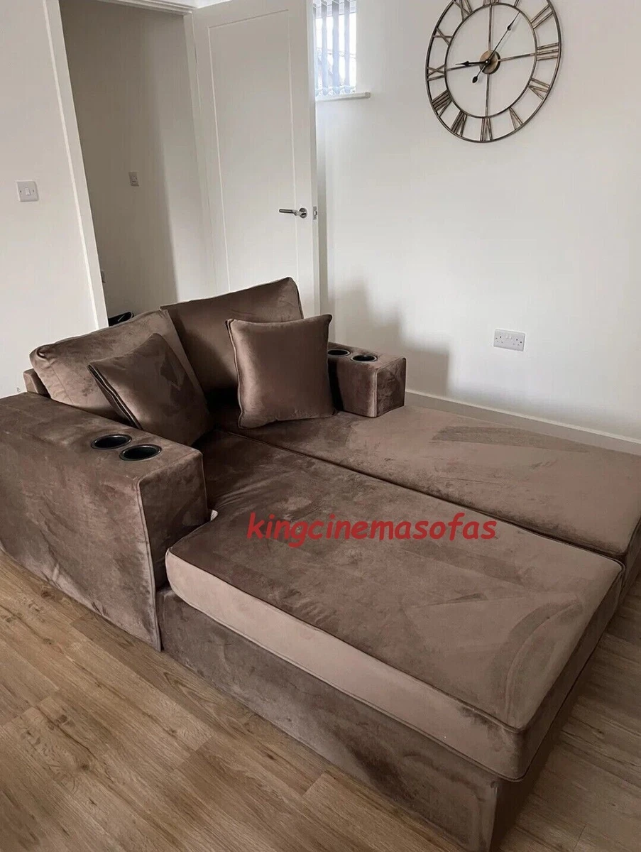 Cinema sofa chair with cupholders daybed man cave oversized chair