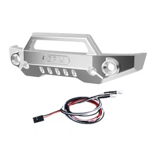 GPM Alum 7075 Alloy Front Bumper Silver w/ LED Lights for Traxxas 1/16 Mini Maxx