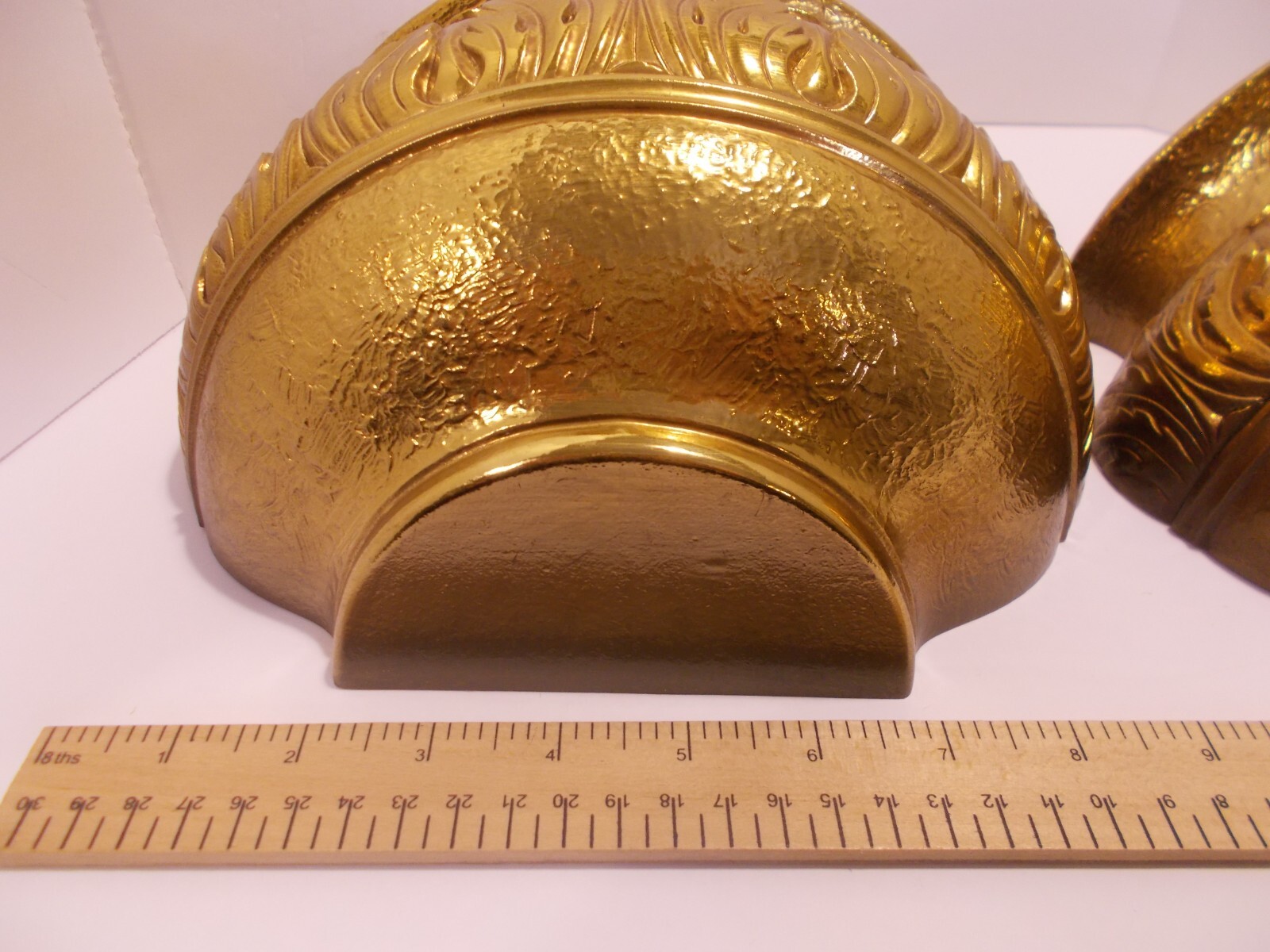 Hollywood Regency Wall Planters Wall Pockets Gold Ornate MCM Decor