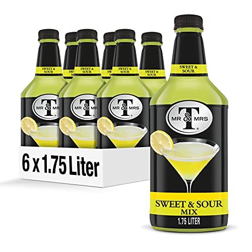 Mr & Mrs T Sweet And Sour Mixer - Perfect Cocktail Mix For Margaritas And Whiskey Sours, 1.75 Liter
