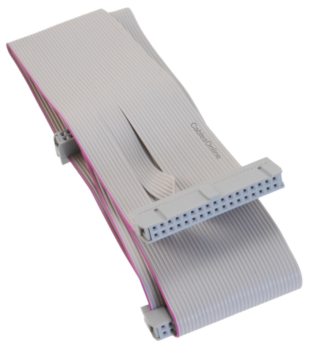 24 inch 34-Pin 3.5in IDC Floppy 2-Drive Ribbon Cable, with a