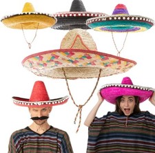 Sombrero Hat Mexican Fancy Dress BBQ Funny  Western Cowboy Unisex Novelty Hat