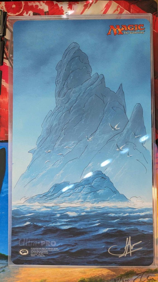 MTG Playmat Island - Altered and Signed by John Avon | eBay