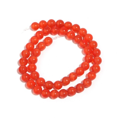 Red Cat Eye Round Loose Glass Beads for DIY Bracelets Necklace Accessories - Picture 13 of 15