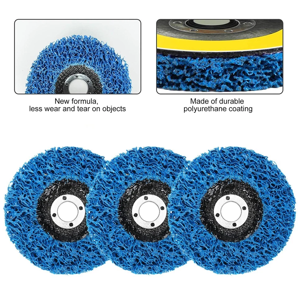 10PC Poly Strip Clean Disc 4-1/2" x7/8" Easy Paint Stripping Rust Removal Wheels - Image 4 of 4